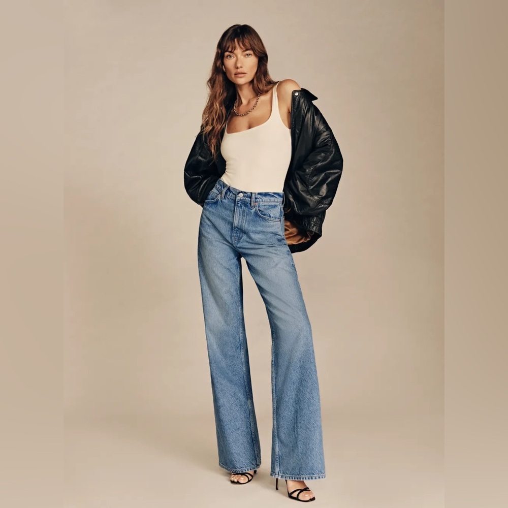 Cary High Rise Slouchy Wide Leg Jeans - Size 27